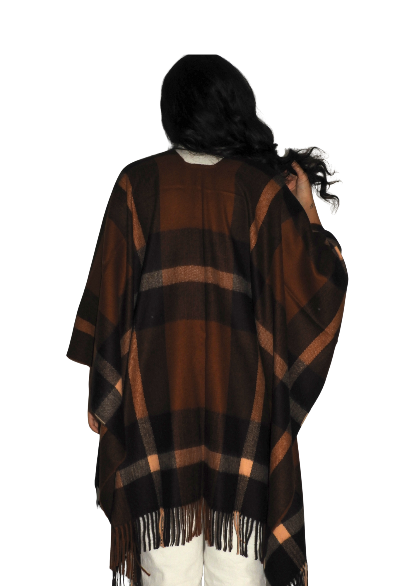 Maxi Poncho a quadri