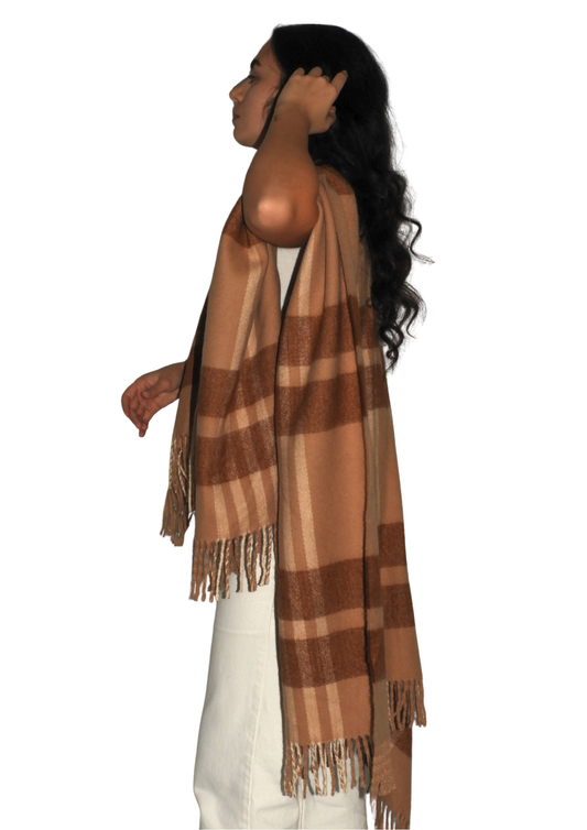 Maxi Poncho a quadri