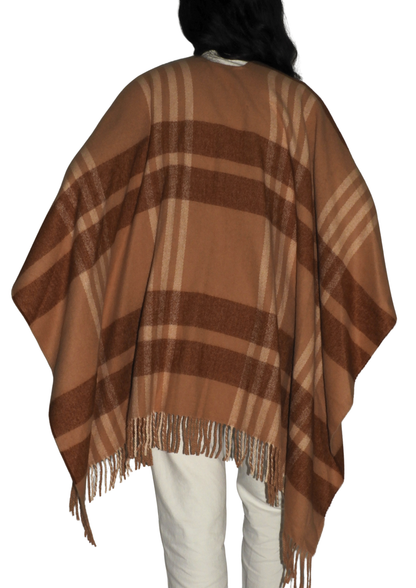 Maxi Poncho a quadri
