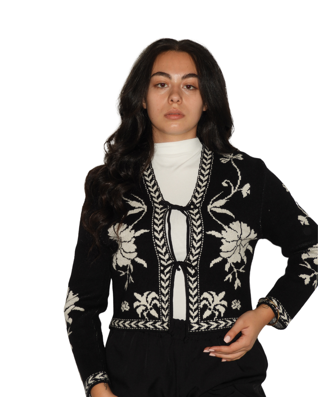 Cardigan fiocchetto
