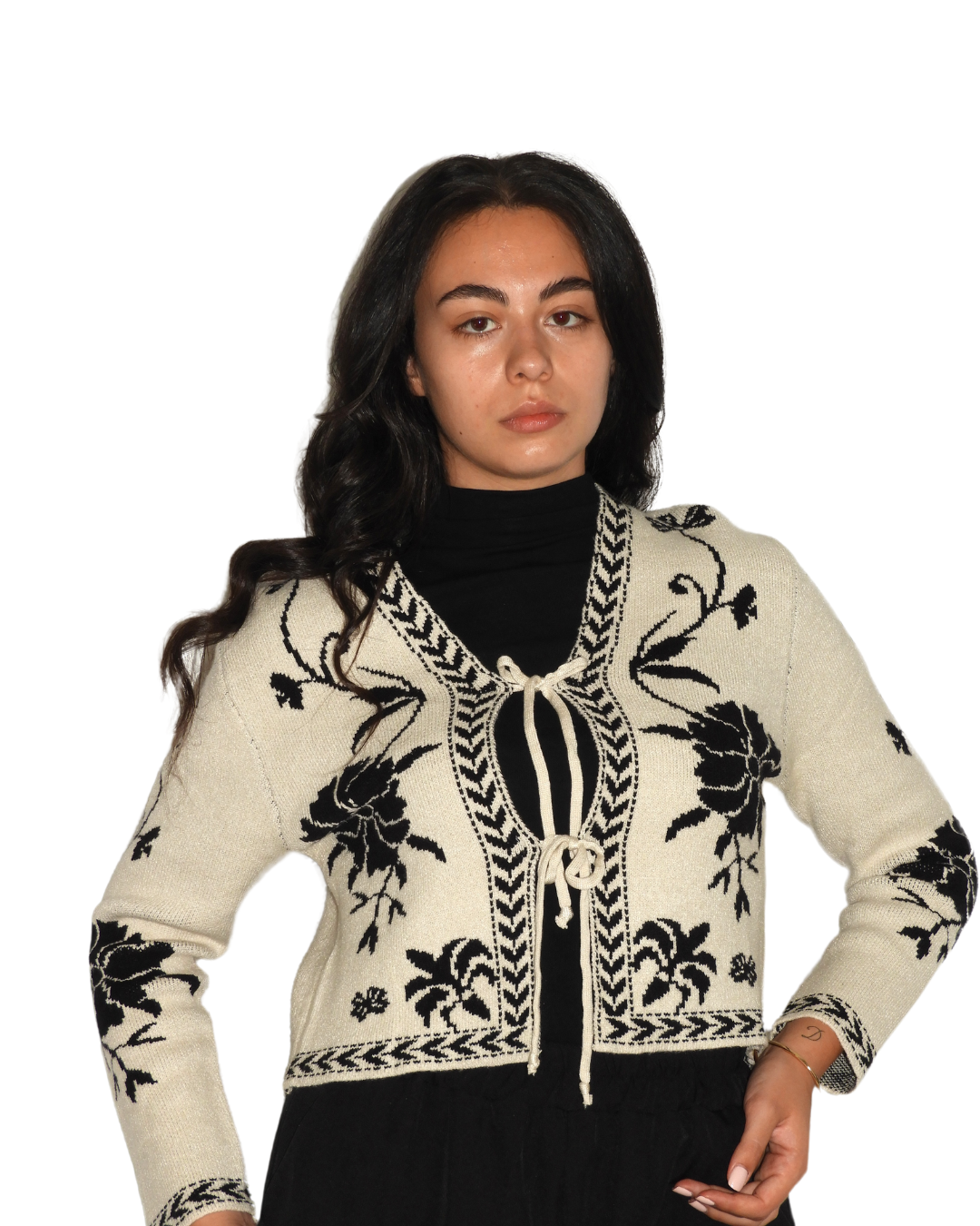 Cardigan fiocchetto