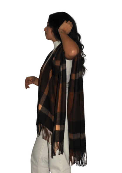 Maxi Poncho a quadri